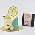 Your Special Birthday Celebration Vanilla Cake and Mirzam Chocolates