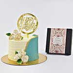 Your Special Birthday Celebration Vanilla Cake with Mirzam Chocolates