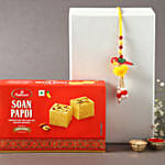 Sneh Classic Lumba Rakhi with 500 Grams Soan papdi