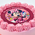 Cute Minni Mouse Birthday Chocolate Cake 4 Portion