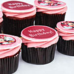 Cute Minni Mouse Birthday Chocolate Cake and Chocolate Cupcakes