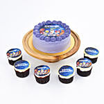 Roblox Birthday Marble Cake and Chocolate Cupcakes