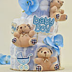 Baby Boy Happiness  Diaper Bouquet