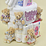 Baby Girl Happiness  Diaper Bouquet