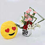 Miss You Flowers With Cushion