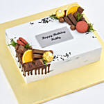 Happy Birthday Hubby Designer Vanilla Cake