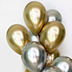 Gold and Silver Chrome Balloons