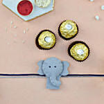 Elephant Rakhi With 3 Pcs Ferrero Rocher