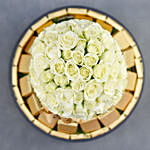 Timeless White Roses and Chocolates