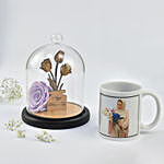 Personalised Mug and Forever Rose Women's Day Combo