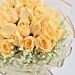 35 Peach Roses Designer Bouquet