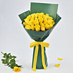 50 Yellow Roses Designer Bouquet