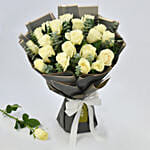 Serene 30 White Rose Bouquet