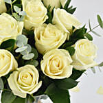 Vase Of Elegant 12 White Roses