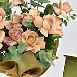 Cappuccino Roses Bouquet and Premium Chocolate Box