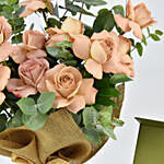 Cappuccino Roses Bouquet with Premium Chocolate Box