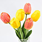 Mixed Color Artificial Tulips