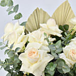 White Roses Bouquet with Evil eye