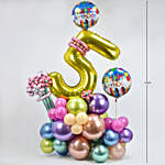 ستاند بالونات واحد زينة حفلة عيد ميلاد ارتفاع 1.65 متراً