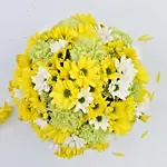 Chrysanthemums And Carnations In Fish Bowl