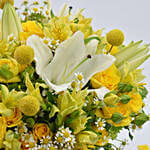 Roses and Peruvian Lilies in Fish Bowl