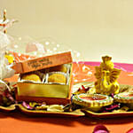 Sweets Ganesha and Diyas Platter