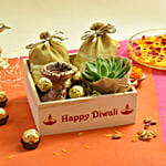 Dry Fruit Candle Rochers n Plant Diwali Hamper