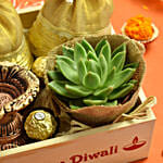 Dry Fruit Candle Rochers n Plant Diwali Hamper