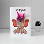 It's A Girl New Baby Card