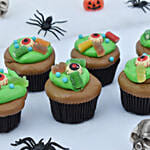 Spooky eyes cup cake