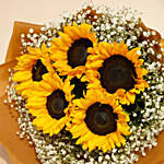 Ravishing Sunflowers Beautifully Tied Bouquet