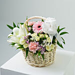 Basket Arrangement Of Gorgeous Flowers