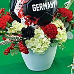 Football with Mixed Flowers