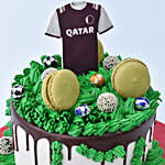 Qatar Football Fan Designer Marble Cake