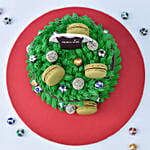 Qatar Football Fan Designer Red Velvet Cake