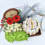 Premium Collection National Day Flowers and Chocolate