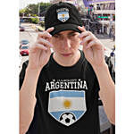 Unisex Soccer T Shirt and Cap Combo Argentina S