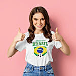 Unisex Soccer T Shirt Brasil S