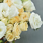 Spray Roses with White Lisianthus in Fish Bowl