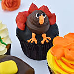 Pumpkin Shape Cupcakes 6 Pcs