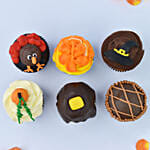 Pumpkin Shape Cupcakes 6 Pcs