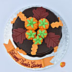 Thanksgving Wishes Chocolate Cake