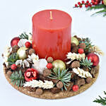Candles with Christmas Decoration