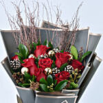 Christmas Wishes Rose Bouquet
