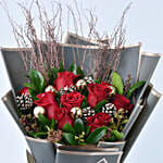 Christmas Wishes Rose Bouquet