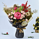 Gold Drops Christmas Flowers Bouquet