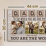 Personalised Canvas Photo Frame For DAD
