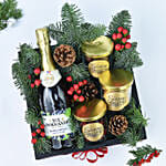 Season Greetings Juice and Edibles Tray