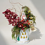 Cymbidium Flower Arrangement for Christmas