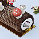 Merry Christmas Chocolate Log Cake 1 Kg